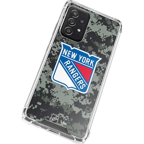 NHL New York Rangers Camo Galaxy A52 5G Clear Case