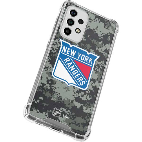 NHL New York Rangers Camo Galaxy A53 5G Clear Case