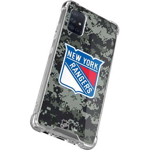 NHL New York Rangers Camo Galaxy A71 5G Clear Case
