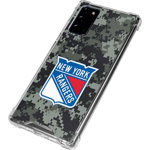 NHL New York Rangers Camo Galaxy Note20 5G Clear Case