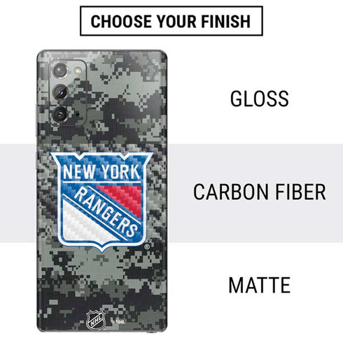 NHL New York Rangers Camo Galaxy Note20 5G Skin