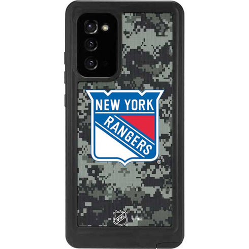 NHL New York Rangers Camo Galaxy Note20 5G Waterproof Case