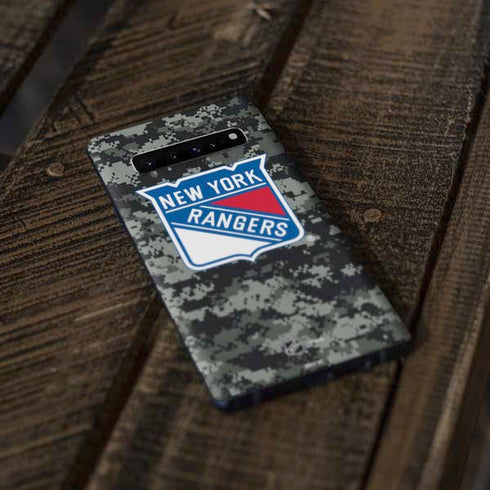 NHL New York Rangers Camo Galaxy S10 Plus Skin