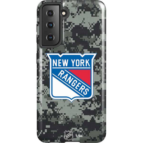 NHL New York Rangers Camo Galaxy S21 5G Pro Case