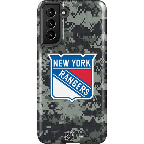 NHL New York Rangers Camo Galaxy S21 Plus 5G Pro Case