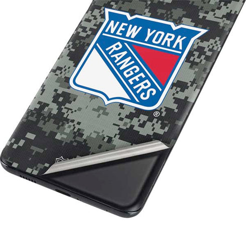 NHL New York Rangers Camo Galaxy S21 Plus 5G Skin