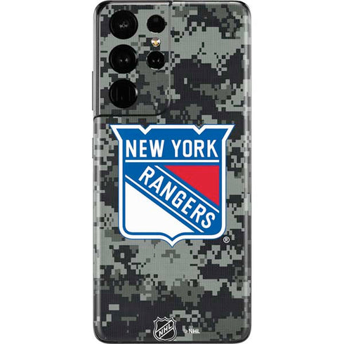 NHL New York Rangers Camo Galaxy S21 Ultra 5G Skin