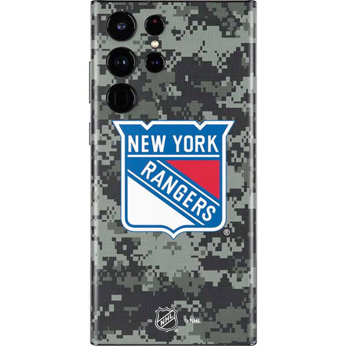 NHL New York Rangers Camo Galaxy S22 Ultra Skin