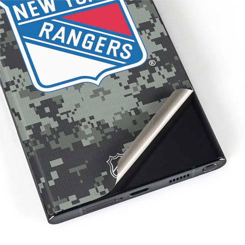 NHL New York Rangers Camo Galaxy S22 Ultra Skin