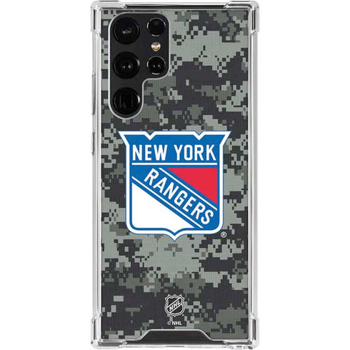 NHL New York Rangers Camo Galaxy S24 Ultra Clear Case