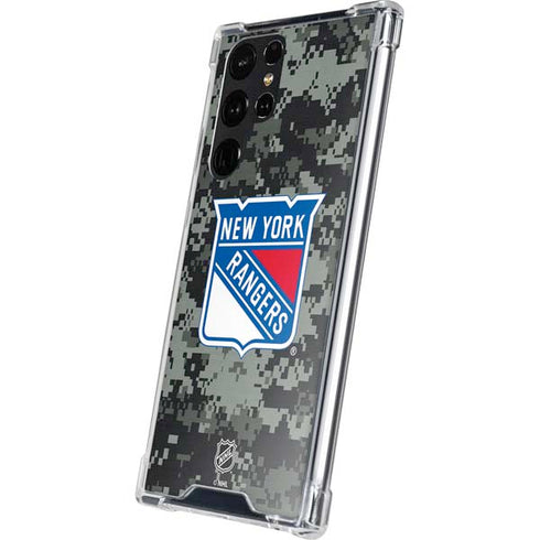 NHL New York Rangers Camo Galaxy S24 Ultra Clear Case