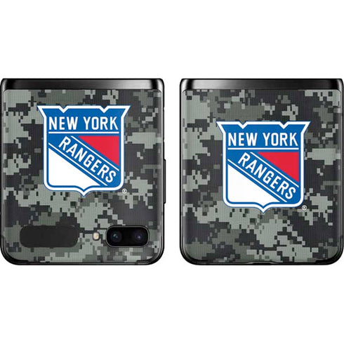 NHL New York Rangers Camo Galaxy Z Flip Skin