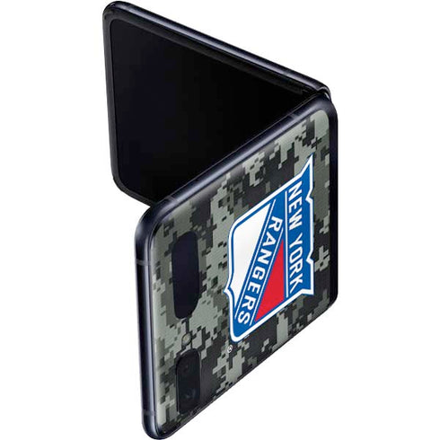 NHL New York Rangers Camo Galaxy Z Flip Skin