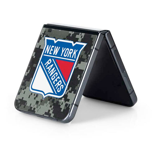 NHL New York Rangers Camo Galaxy Z Flip5 5G Skin
