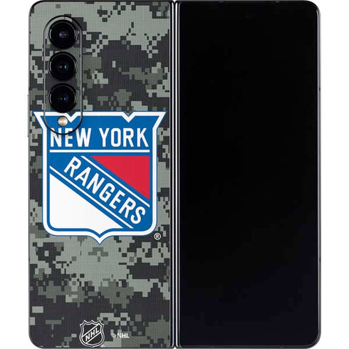 NHL New York Rangers Camo Galaxy Z Fold4 5G Skin