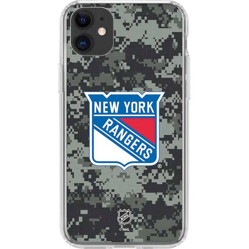 NHL New York Rangers Camo iPhone 11 Clear Case