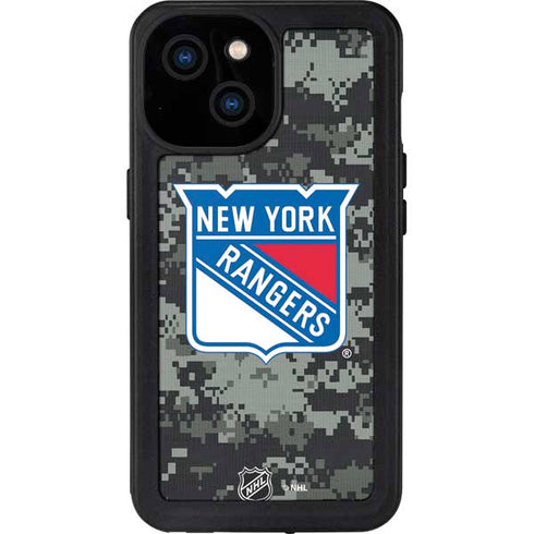NHL New York Rangers Camo iPhone 13 Mini Waterproof Case