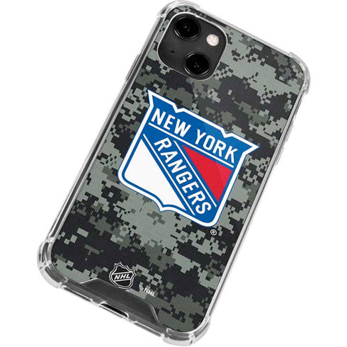 NHL New York Rangers Camo iPhone 14 Clear Case