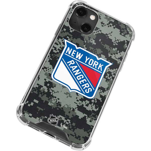 NHL New York Rangers Camo iPhone 14 Plus Clear Case