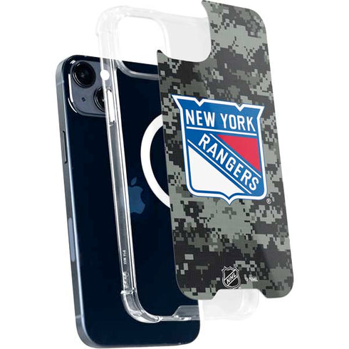 NHL New York Rangers Camo iPhone 15 Plus MagSafe Case