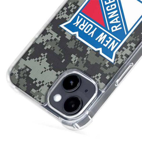 NHL New York Rangers Camo iPhone 15 Plus MagSafe Case