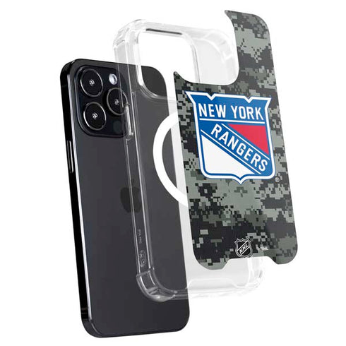 NHL New York Rangers Camo iPhone 15 Pro Max MagSafe Case