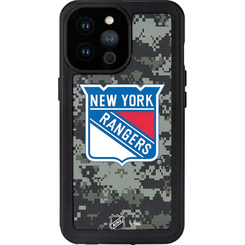 NHL New York Rangers Camo iPhone 14 Pro Max Waterproof Case