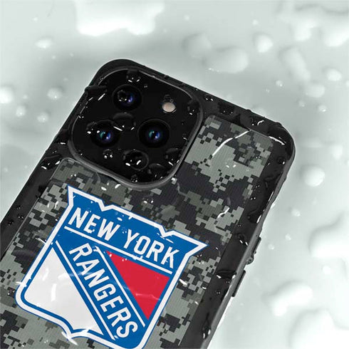 NHL New York Rangers Camo iPhone 14 Pro Max Waterproof Case