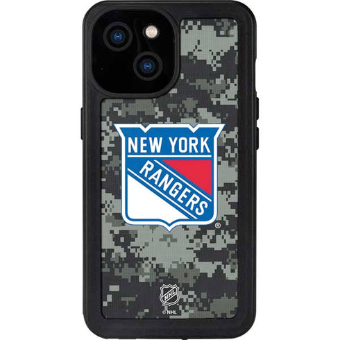 NHL New York Rangers Camo iPhone 15 Waterproof Case