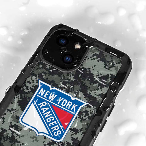 NHL New York Rangers Camo iPhone 15 Waterproof Case
