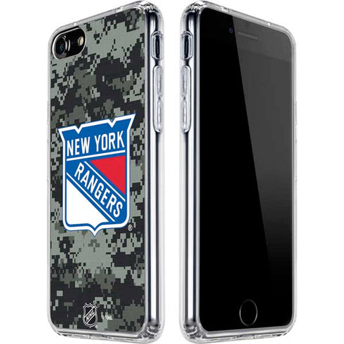 NHL New York Rangers Camo iPhone SE (2nd & 3rd Gen) Clear Case
