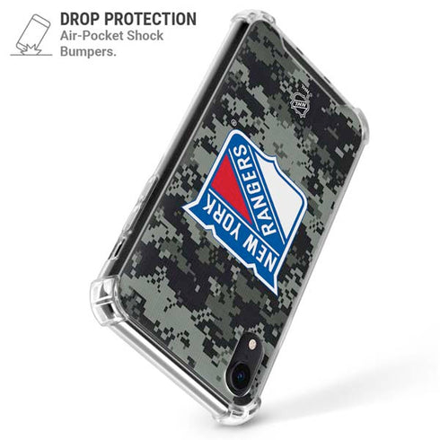 NHL New York Rangers Camo iPhone XR Clear Case