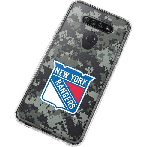 NHL New York Rangers Camo LG K51/Q51 Clear Case