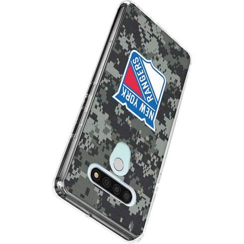 NHL New York Rangers Camo LG Stylo 6 Clear Case