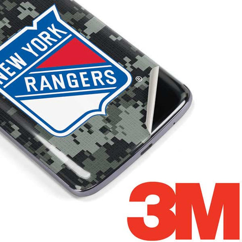 NHL New York Rangers Camo Moto E5 Plus Skin