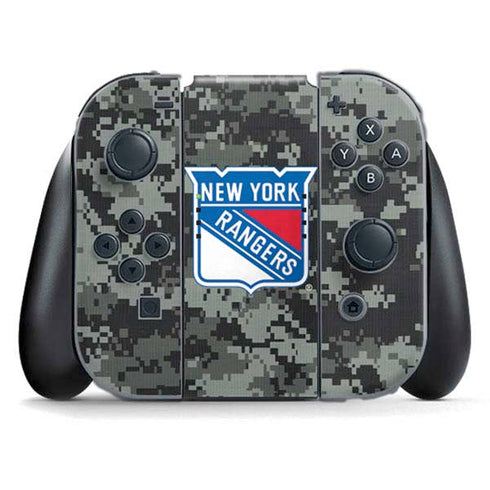 NHL New York Rangers Camo Nintendo Switch (2017-2021) Joy-Con Controller Skin