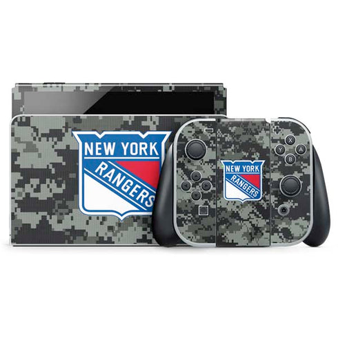NHL New York Rangers Camo Nintendo Switch OLED (2021) Skin
