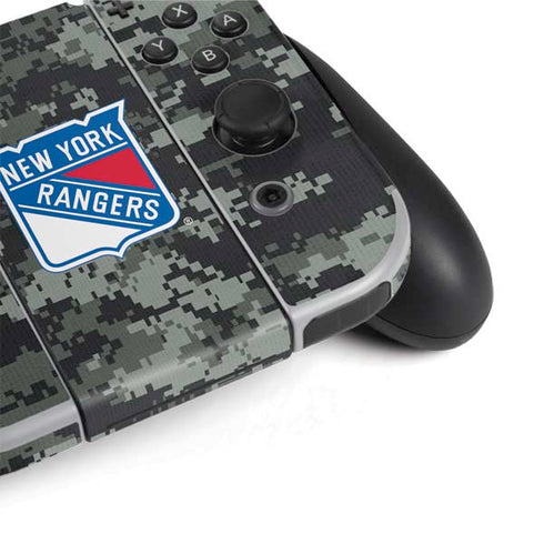 NHL New York Rangers Camo Nintendo Switch OLED (2021) Skin