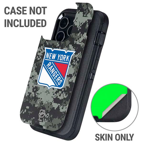 NHL New York Rangers Camo Otterbox Defender iPhone Skin