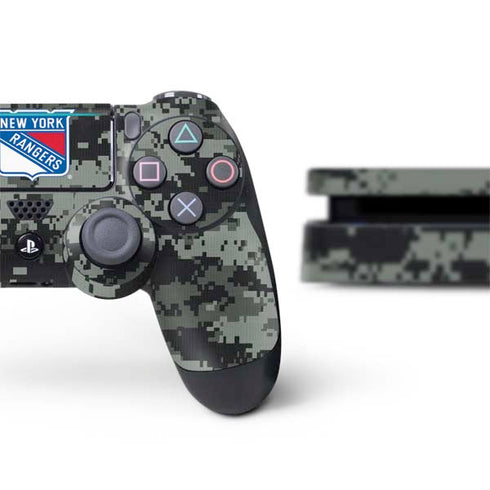 NHL New York Rangers Camo PS4 Slim Bundle Skin