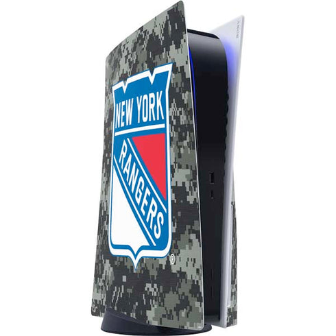 NHL New York Rangers Camo PS5 Console Skin