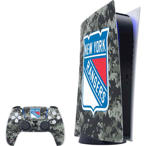 NHL New York Rangers Camo PS5 Digital Edition Bundle Skin