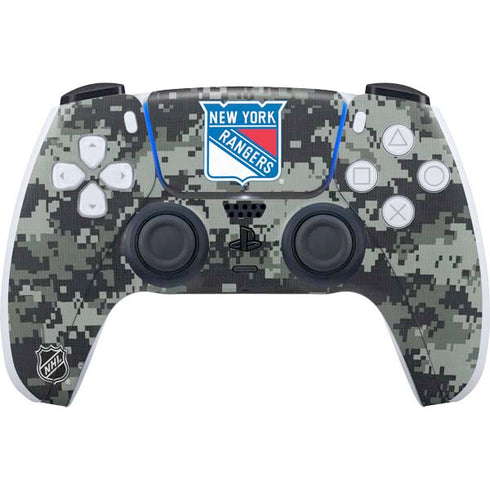 NHL New York Rangers Camo PS5 Controller Skin