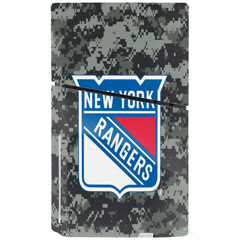 NHL New York Rangers Camo PS5 Slim Disk Bundle Skin