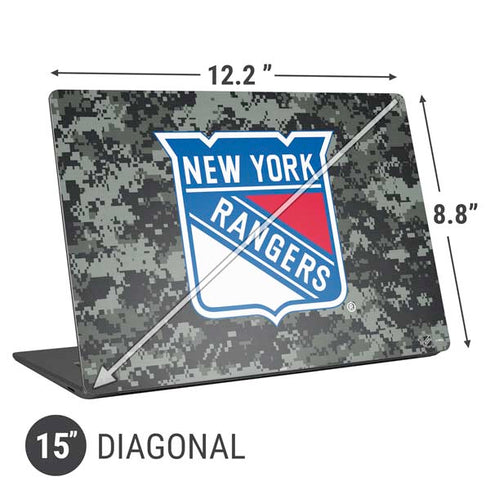 NHL New York Rangers Camo Universal Laptop 15in (12.2 x 8.8in) Skin