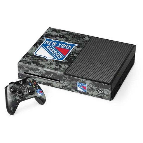 NHL New York Rangers Camo Xbox One Console and Controller Bundle Skin