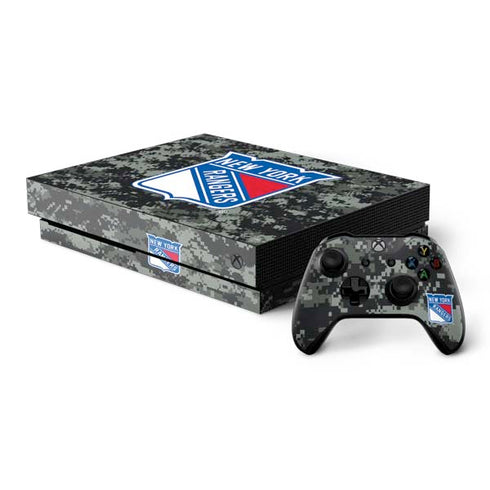 NHL New York Rangers Camo Xbox One X Bundle Skin