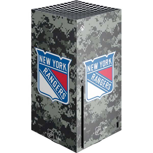 NHL New York Rangers Camo Xbox Series X Console Skin