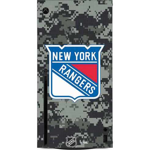 NHL New York Rangers Camo Xbox Series X Console Skin