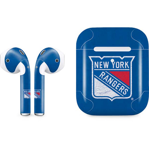 NHL New York Rangers Distressed Apple AirPods 2 Skin